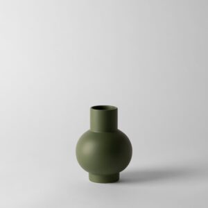 Deep Green Small Globe Bottle Vase