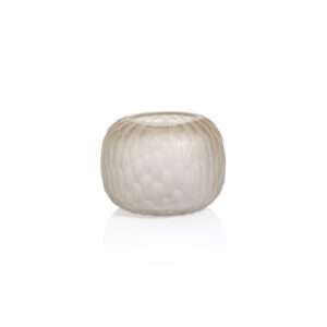 Taupe Vallees Cut Glass Vase