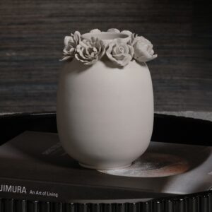 Taupe Bone China Vase