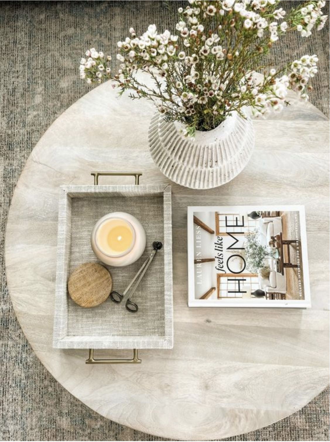 Warm home decor styling